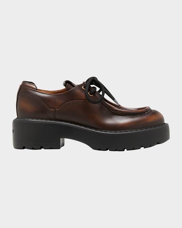 Leather Casual Derby Loafers